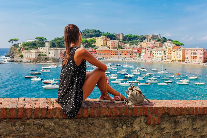 Sprachaufenthalt Italien, Sestri Levante, Aussicht Bucht