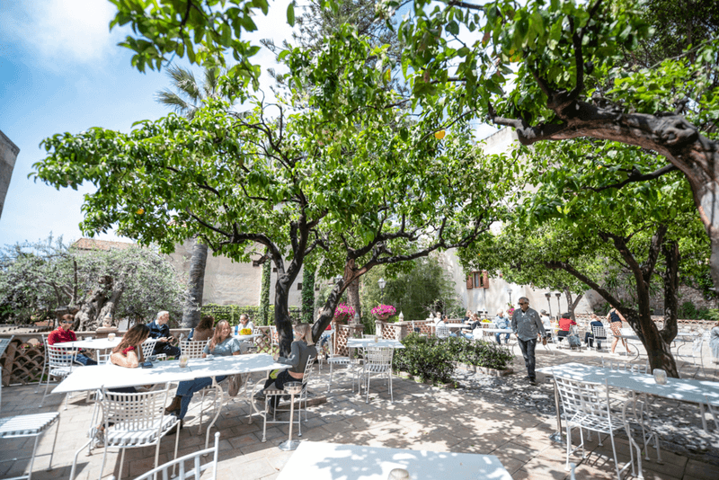 Sprachaufenthalt Italien, Babilonia Taormina, Terrasse